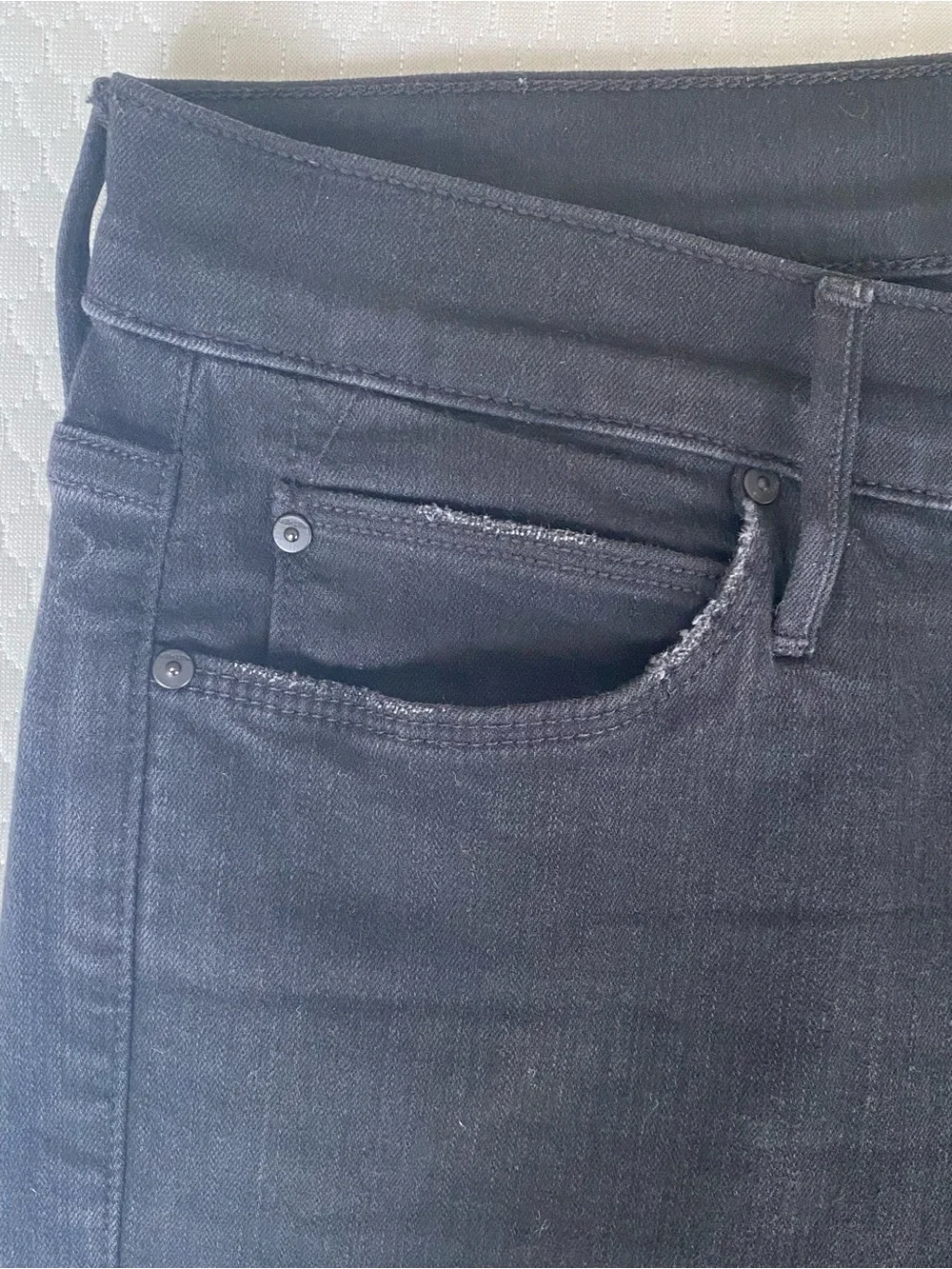 Mother: Denim- Black Mid-Rise Dazzler - Picture 7 of 9